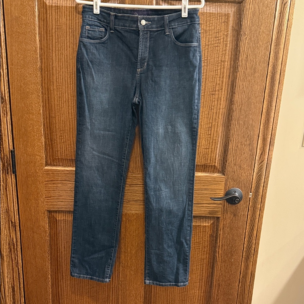 NYDJ Classic Medium Wash  Straight Leg Jeans 10P